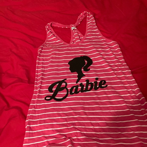 Splendid pink striped Barbie tank top - Picture 1 of 3